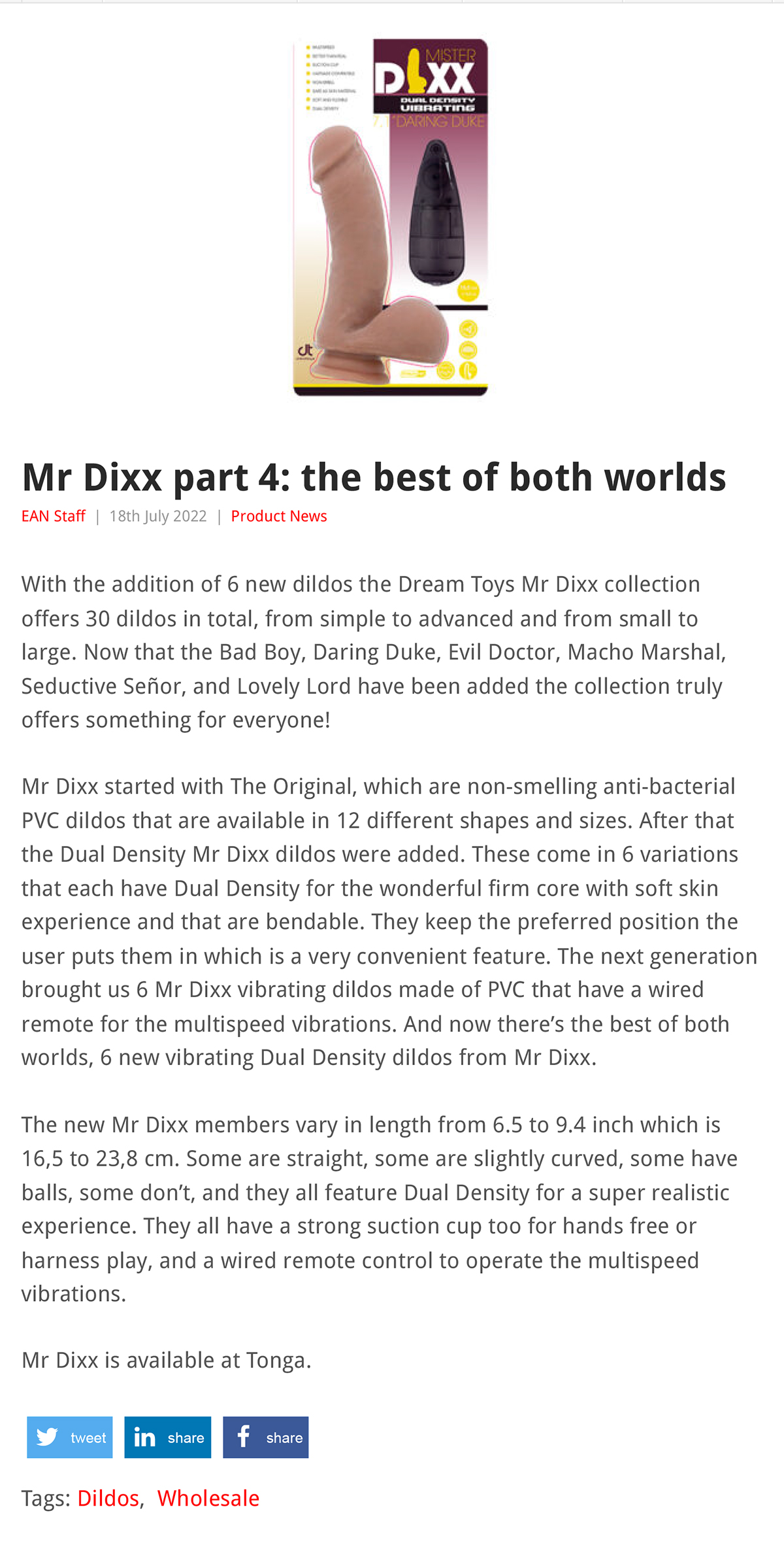 2022-07 EAN Online - Dream Toys Mr Dixx